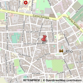Mappa Via Don Luigi Bettinetti,  37, 20017 Rho, Milano (Lombardia)