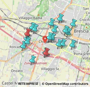 Mappa Via Rieti, 25125 Brescia BS, Italia (1.56)