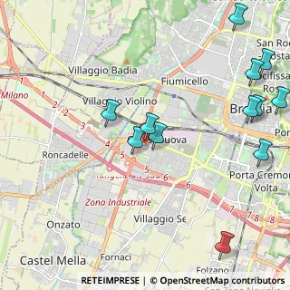 Mappa Via Rieti, 25125 Brescia BS, Italia (2.625)