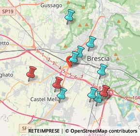 Mappa Via Rieti, 25125 Brescia BS, Italia (3.65667)