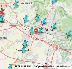 Mappa Via Rieti, 25125 Brescia BS, Italia (5.84167)