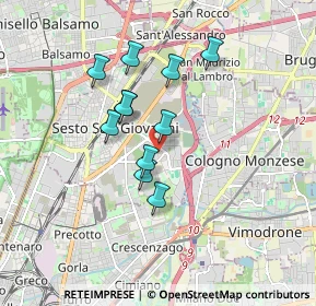 Mappa Via Campestre, 20099 Sesto San Giovanni MI, Italia (1.40273)