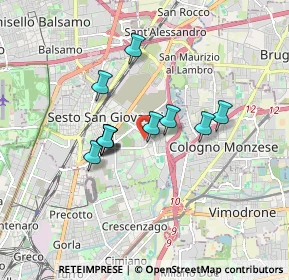 Mappa Via Campestre, 20099 Sesto San Giovanni MI, Italia (1.31364)