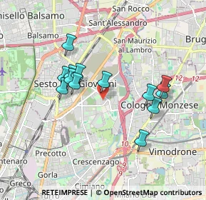 Mappa Via Campestre, 20099 Sesto San Giovanni MI, Italia (1.61923)