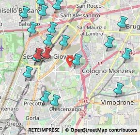 Mappa Via Campestre, 20099 Sesto San Giovanni MI, Italia (2.42158)