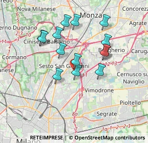 Mappa Via Campestre, 20099 Sesto San Giovanni MI, Italia (3.20357)