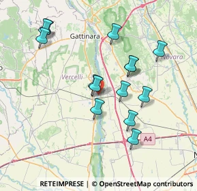 Mappa Strada Provinciale Gallarate-Oleggio-Buronzo, 13030 Ghislarengo VC, Italia (7.11643)