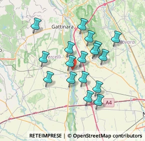 Mappa Strada Provinciale Gallarate-Oleggio-Buronzo, 13030 Ghislarengo VC, Italia (6.12941)