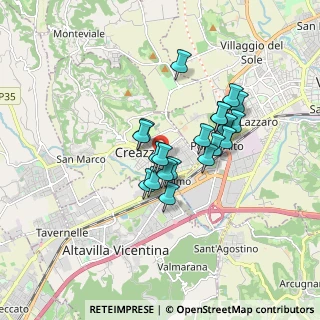 Mappa Viale Italia, 36051 Creazzo VI, Italia (1.295)