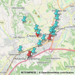 Mappa Viale Italia, 36051 Creazzo VI, Italia (1.83688)