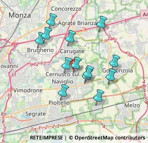 Mappa Via Sofonisba Anguissola, 20063 Cernusco sul Naviglio MI, Italia (3.19462)