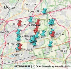 Mappa Via Sofonisba Anguissola, 20063 Cernusco sul Naviglio MI, Italia (3.1405)