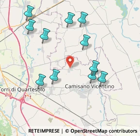 Mappa Via Capilane, 36043 Camisano Vicentino VI, Italia (4.07182)