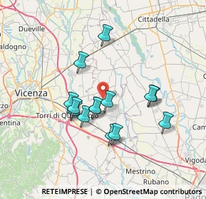 Mappa Via Capilane, 36043 Camisano Vicentino VI, Italia (5.96714)