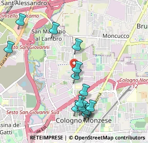 Mappa Via Carlo Levi, 20093 Cologno Monzese MI, Italia (1.06643)