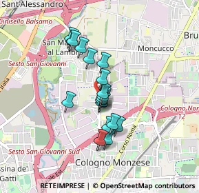 Mappa Via Carlo Levi, 20093 Cologno Monzese MI, Italia (0.6525)