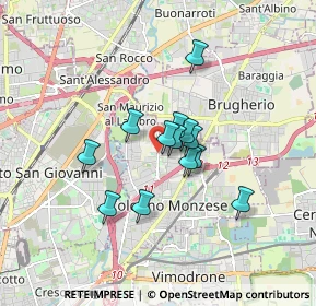 Mappa Via Carlo Levi, 20093 Cologno Monzese MI, Italia (1.17231)
