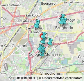 Mappa Via Carlo Levi, 20093 Cologno Monzese MI, Italia (1.35273)