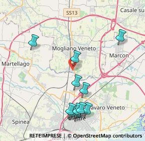 Mappa Via Martiri di Belfiore, 31021 Mogliano Veneto TV, Italia (4.33636)