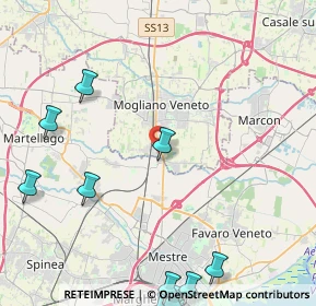 Mappa Via Martiri di Belfiore, 31021 Mogliano Veneto TV, Italia (6.52583)