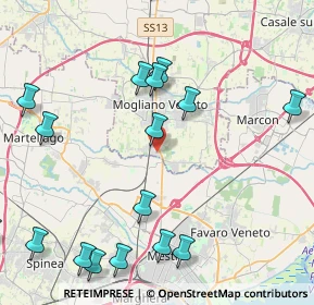 Mappa Via Martiri di Belfiore, 31021 Mogliano Veneto TV, Italia (5.38941)