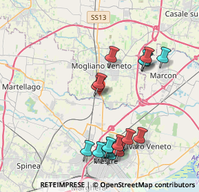 Mappa Via Martiri di Belfiore, 31021 Mogliano Veneto TV, Italia (4.22056)