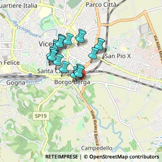 Mappa Via Leone Leoni, 36100 Vicenza VI, Italia (0.7315)