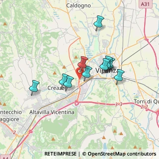 Mappa Via Ernesto Teodoro Moneta, 36100 Vicenza VI, Italia (2.88545)