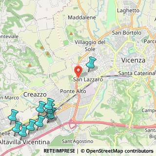 Mappa Via Ernesto Teodoro Moneta, 36100 Vicenza VI, Italia (3.34182)