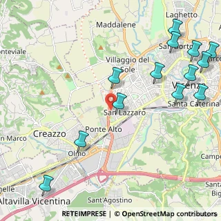 Mappa Via Ernesto Teodoro Moneta, 36100 Vicenza VI, Italia (2.82385)