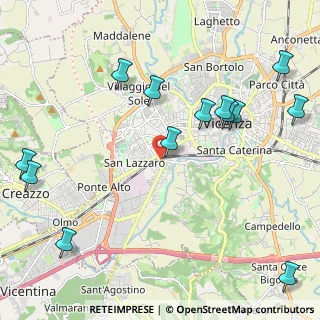Mappa Via Ferreto de Ferreti, 36100 Vicenza VI, Italia (2.63769)