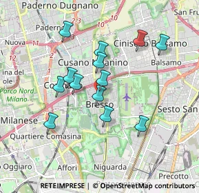 Mappa Piazzale del Cimitero, 20091 Bresso MI, Italia (1.56154)