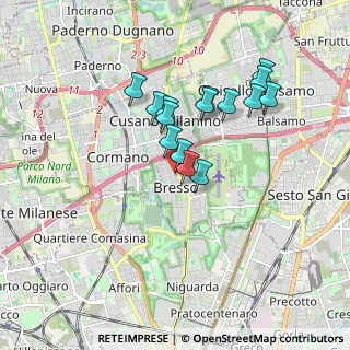 Mappa Piazzale del Cimitero, 20091 Bresso MI, Italia (1.46733)