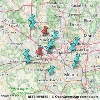 Mappa Via Arona, 20021 Bollate MI, Italia (6.46294)