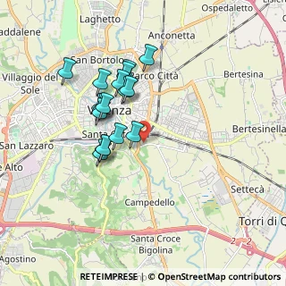 Mappa Via Giulio Zanecchin, 36100 Vicenza VI, Italia (1.55294)