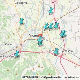 Mappa Via Giulio Zanecchin, 36100 Vicenza VI, Italia (3.88727)