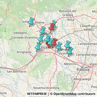 Mappa Via Giulio Zanecchin, 36100 Vicenza VI, Italia (9.34667)
