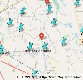 Mappa Via Zuccola, 36043 Camisano Vicentino VI, Italia (6.6655)