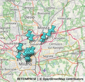 Mappa Via G.Birago, 20093 Cologno Monzese MI, Italia (7.00059)