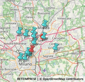Mappa Via G.Birago, 20093 Cologno Monzese MI, Italia (6.37385)