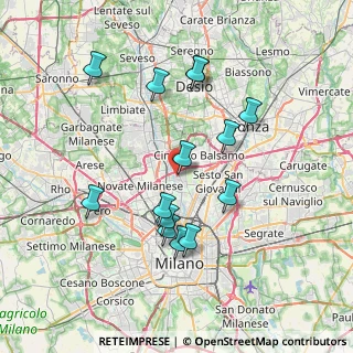 Mappa Via Roma, 20091 Bresso MI, Italia (7.105)