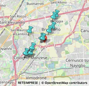 Mappa Via Privata Guzzina, 20093 Cologno Monzese MI, Italia (1.38462)