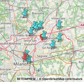 Mappa Via Privata Guzzina, 20093 Cologno Monzese MI, Italia (6.37833)