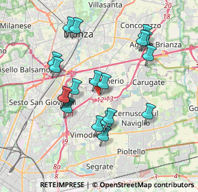 Mappa Via Privata Guzzina, 20093 Cologno Monzese MI, Italia (3.4775)