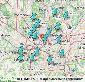 Mappa Via Monte Rosa, 20026 Novate Milanese MI, Italia (6.69611)