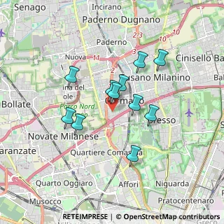Mappa Via Gaetano Donizetti, 20032 Cormano MI, Italia (1.39909)