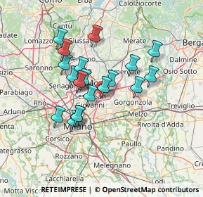 Mappa Via Domenico Cimarosa, 20093 Cologno Monzese MI, Italia (11.235)