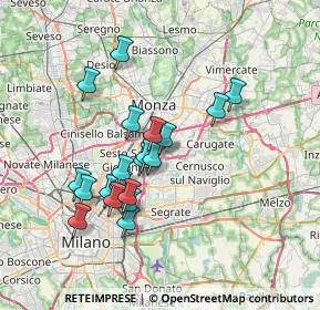 Mappa Via Domenico Cimarosa, 20093 Cologno Monzese MI, Italia (6.257)