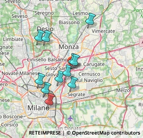 Mappa Via Domenico Cimarosa, 20093 Cologno Monzese MI, Italia (6.09)