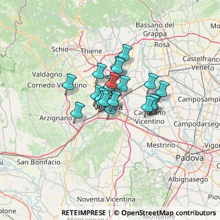 Mappa Pza. Pontelandolfo, 36100 Vicenza VI, Italia (8.298)